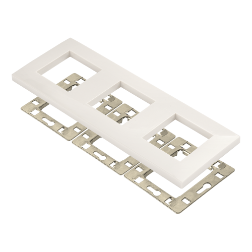 45х45 faceplate with mounting frame, white